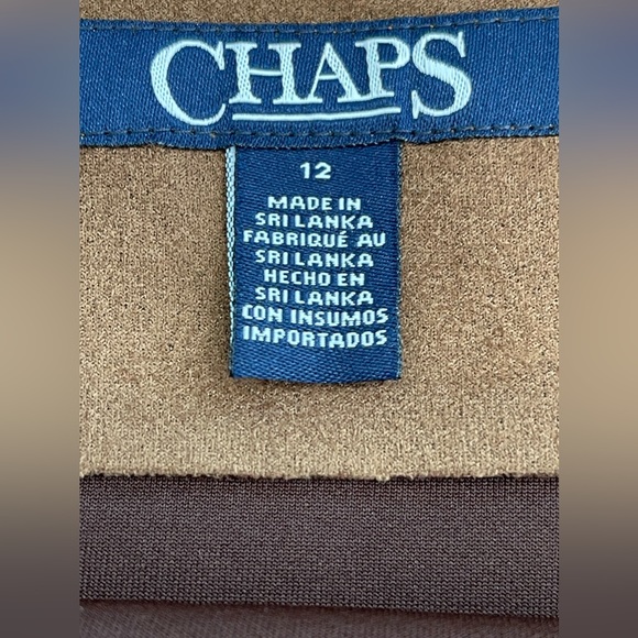 Chaps ladies size 12 faux suede A-line zip up skirt-EUC-Fall Brown Gorgeous‎ - Picture 7 of 13
